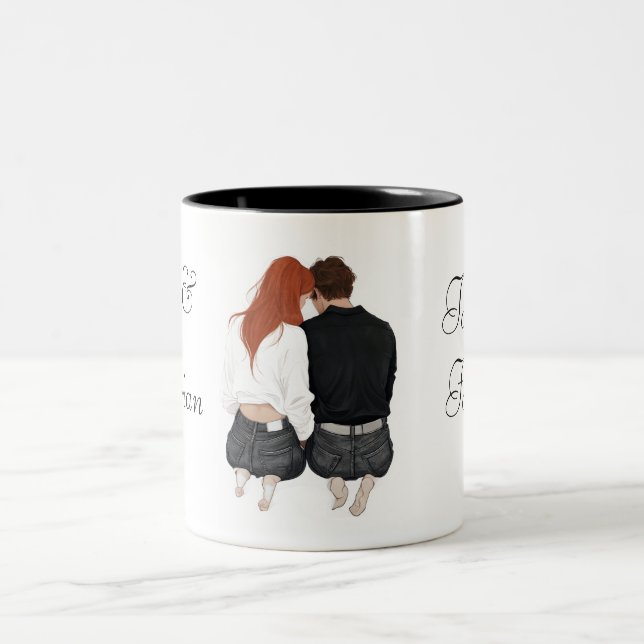 Uppfriskande Bröllop-par Mug Två-Tonad Mugg (Center)