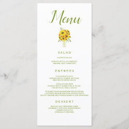 Uppfriskande Bröllop Solros Menu Meny