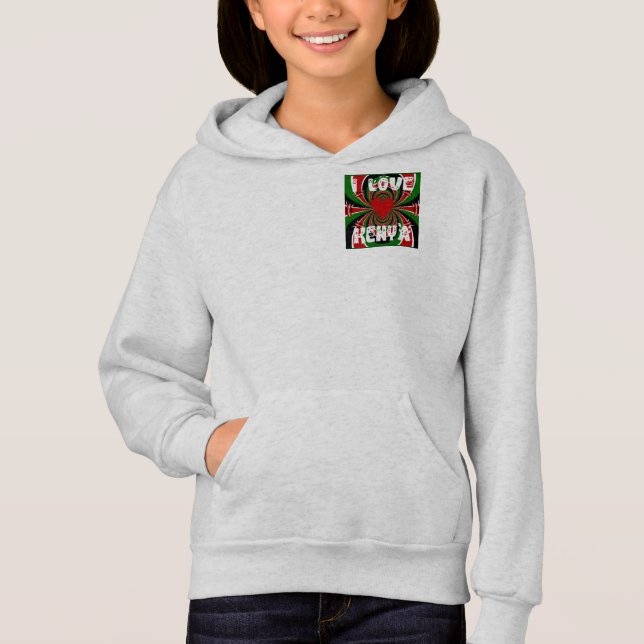Uppfriskande Kenya Kids'American Apparel Zip Hoodi T-shirt (Framsida)