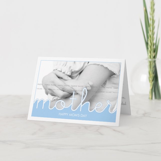 Uppfriskande Mamma-dagars fotohälsningskort | Styc Kort (Framsida)