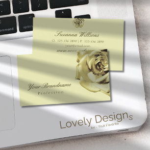 Uppfriskande Ro Plain Pastel Beige Simple Visitkort