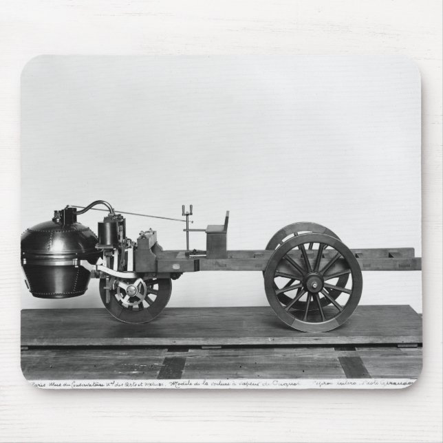uppfunnen Ånga-driven bil Musmatta (Framsidan)