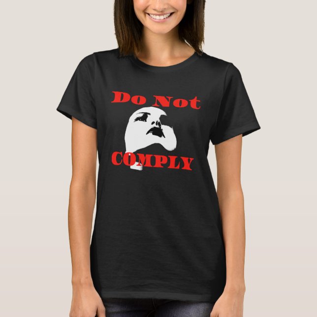 Uppfylla inte som en man t shirt (Framsida)