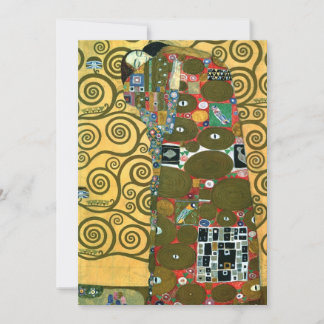 Uppfyllande (The Embrace) av Gustav Klimt Bröllop Inbjudningar