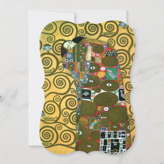 Uppfyllande (The Embrace) av Gustav Klimt Bröllop Inbjudningar