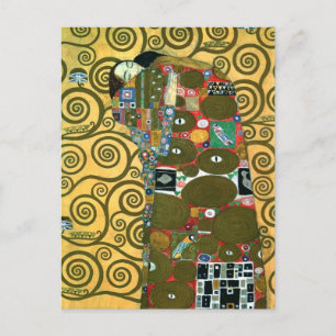 Uppfyllande (The Embrace) av Gustav Klimt Bröllop Meddelande Vykort