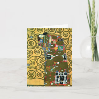 Uppfyllande (The Embrace) av Gustav Klimt Bröllop Tack Kort