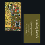 Uppfyllande (The Embrace) av Gustav Klimt Bröllop Tilläggskort<br><div class="desc">Kortet för höljet i bröllop är enkelt att anpassa. Att Gustav Klimt fyller (The Embrace) 1909 är en vintage Viktorian Era Symbolism bra art kärlek och romantik porträtt, med ett ungt par krämning, som ska kyssas. Om konstnären: Gustav Klimt (1862-1918) var en österrikisk symbolmålare och en av de mest framstående...</div>
