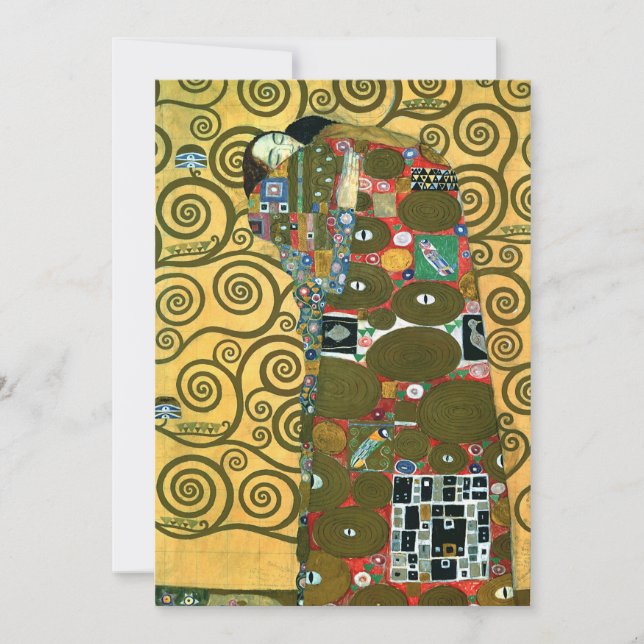 Uppfyllelse aka Kyssen av Gustav Klimt (Framsida)