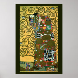 Uppfyllelse aka Kyssen av Gustav Klimt Poster