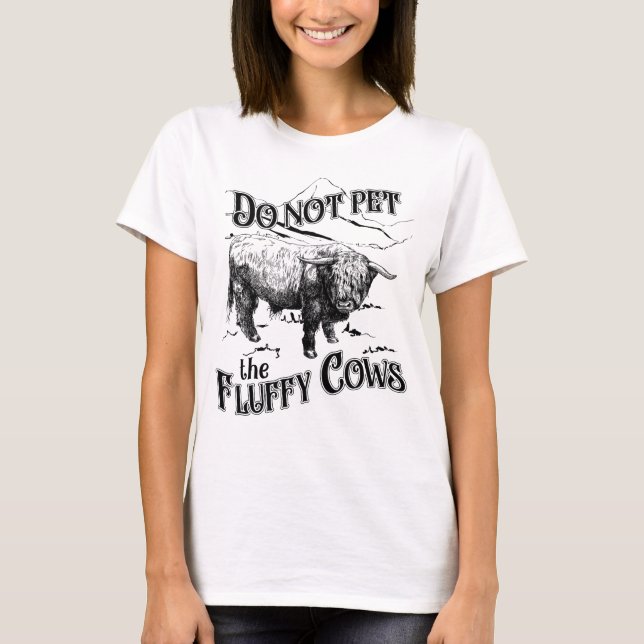 Uppfyller inte nationalparken Fluffy Cows Bison  T Shirt (Framsida)