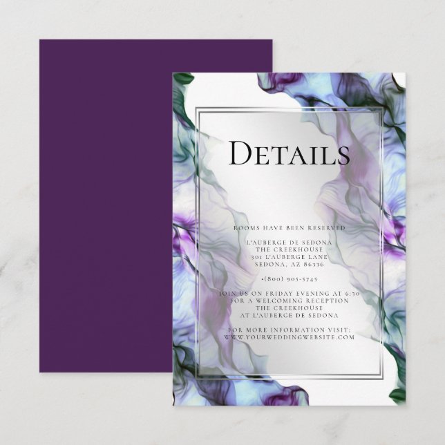 Uppgift om Abstrakten silver Ram Inbjudningar (Fram/baksida)