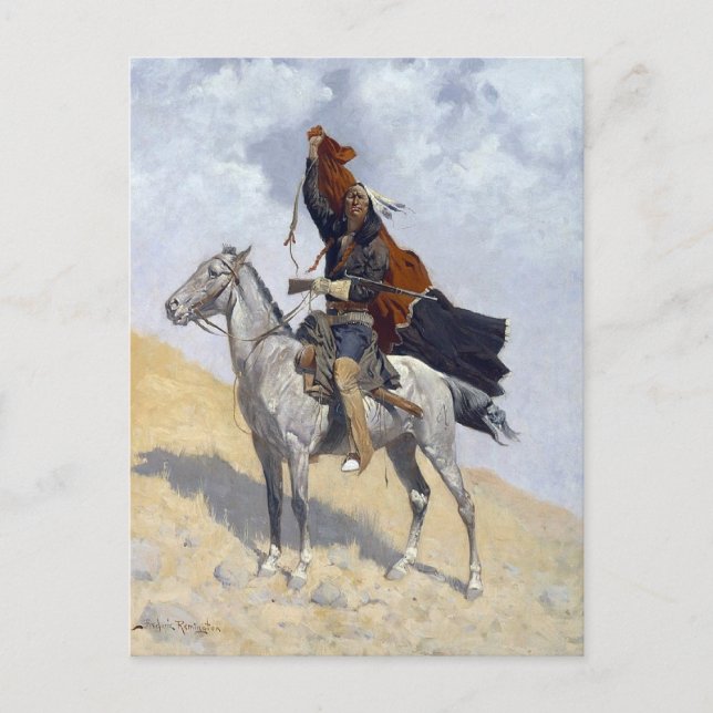 Uppgift om amerikansk Apache-krigare Vykort (Framsida)