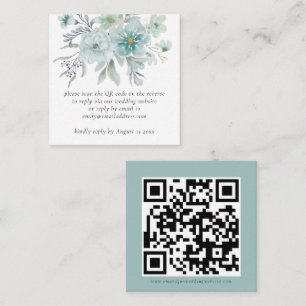 Uppgift om Blommigtar QR-kodhölje Bröllop OSA Anteckningskort