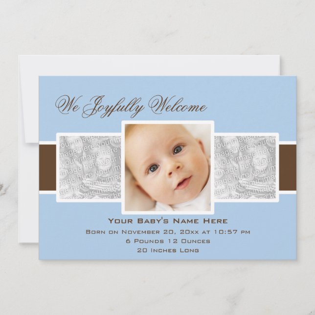 Uppgift om födelsetal (blått) meddelande (Framsida)