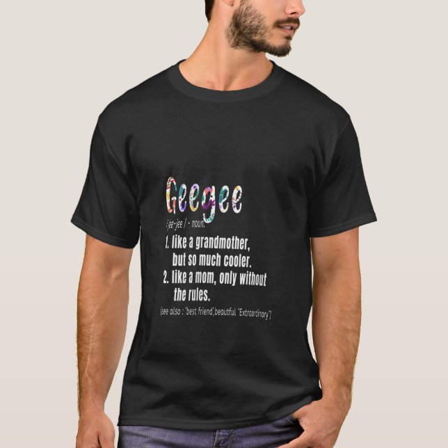 Uppgift om kvinnans Geegee-Mor dag T Shirt (Framsida)