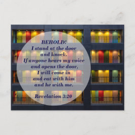 Uppgiften 3:20 Dörrbibelvers minne Vykort