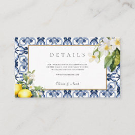 Uppgifter om amalfi Kusten Mediterranean Lemon Til Tilläggskort