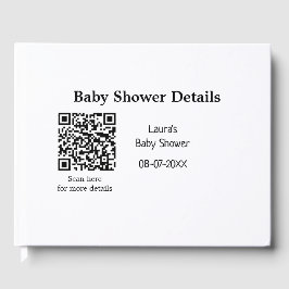 UPPGIFTER OM BABY SHOWER QR SCAN CODE MINIMAL MODE GÄSTBÖCKER