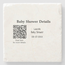UPPGIFTER OM BABY SHOWER QR SCAN CODE MINIMAL MODE STENUNDERLÄGG