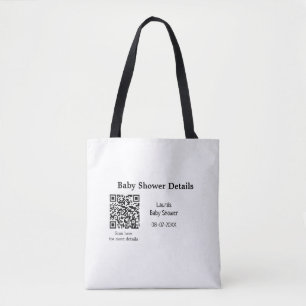 UPPGIFTER OM BABY SHOWER QR SCAN CODE MINIMAL MODE TYGKASSE