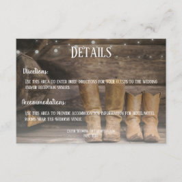 Uppgifter om Barn & Boots Rustic Cowboys Westerna  Tilläggskort