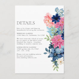 Uppgifter om blommigten botaniskt vår bröllop tilläggskort