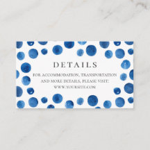 Uppgifter om Blue polka dots bröllop. Vattenfärgsf