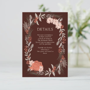 Uppgifter om Boho Botanicals Brown och Cream Bröll Tilläggskort