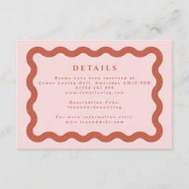 Uppgifter om Boho Vågigt Ram & Terracotta Bröllop Tilläggskort