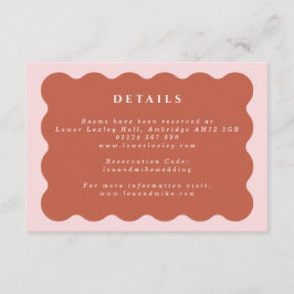 Uppgifter om Boho Vågigt Terracotta & Bröllop Tilläggskort