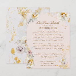 Uppgifter om botaniska andedräkten bröllop boho tilläggskort