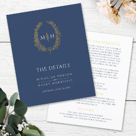 Uppgifter om bröllop för utandning av Blått guld m