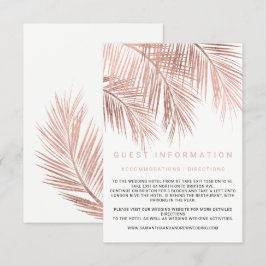 Uppgifter om bröllop i det moderna ro guld handfla tilläggskort