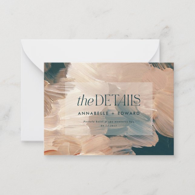 Uppgifter om budgetboho painterly Terracotta bröll Anteckningskort (Framsida)