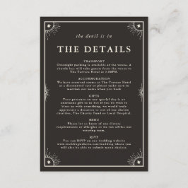 Uppgifter om Celestial boho tarot bröllop inbjudan