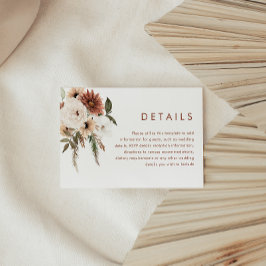 Uppgifter om den bohemiska Blommigten Terracotta B Tilläggskort
