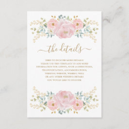 Uppgifter om den botaniska Blommigten Bröllop i Ro Tilläggskort