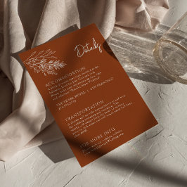 Uppgifter om den botaniska Blommigten Terracotta B Tilläggskort