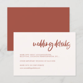 Uppgifter om den moderna eleganten snö rosa bröllo tilläggskort
