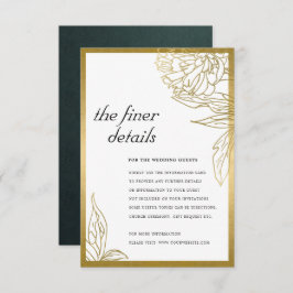 UPPGIFTER OM elegant CLASSY GOLD FOIL BLOMMIGT BRÖ Tilläggskort