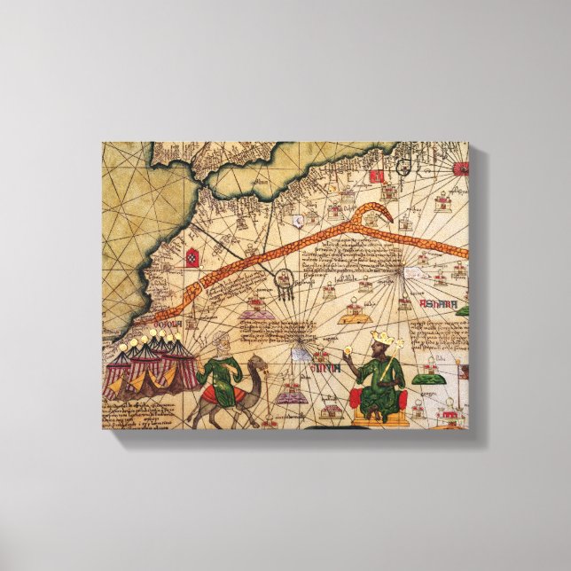 Uppgifter om exemplar av en katalansk Karta i Euro Canvastryck (Framsida)