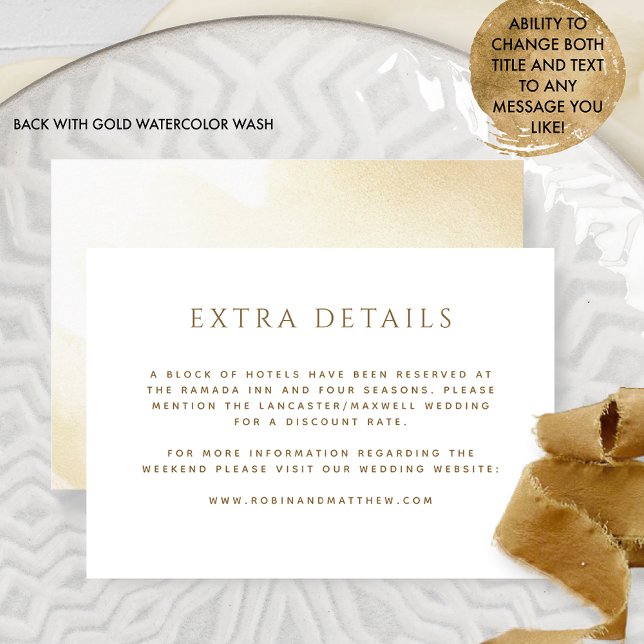 Uppgifter om extra eller annat, Golden Gult Tvätta Tilläggskort (Skapare uppladdad)
