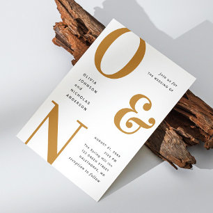 Uppgifter om Fall Senap fet typografi bröllop QR Inbjudningar