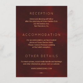 Uppgifter om gäster från guld bröllop i den forna tilläggskort