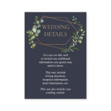 Uppgifter om geometrisk eukalyptus Blue Bröllop