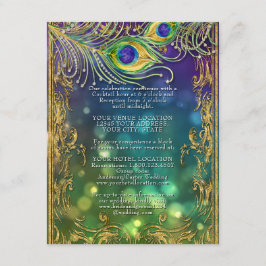 Uppgifter om Gilded Peacock Feathers Jewel Guld Br Tilläggskort