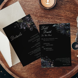 Uppgifter om Gotham Blommigt Black till Death Bröl Inbjudningar