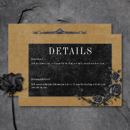 Uppgifter om Gothic Black Raven & Black Ro Guld Tilläggskort