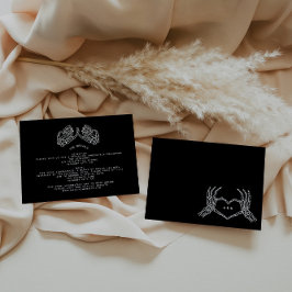 Uppgifter om Gothic Bröllop Skeleton Händer Bröllo Tilläggskort